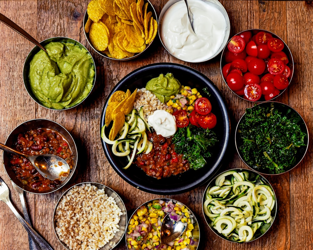 Colorful vegetable salad bowl